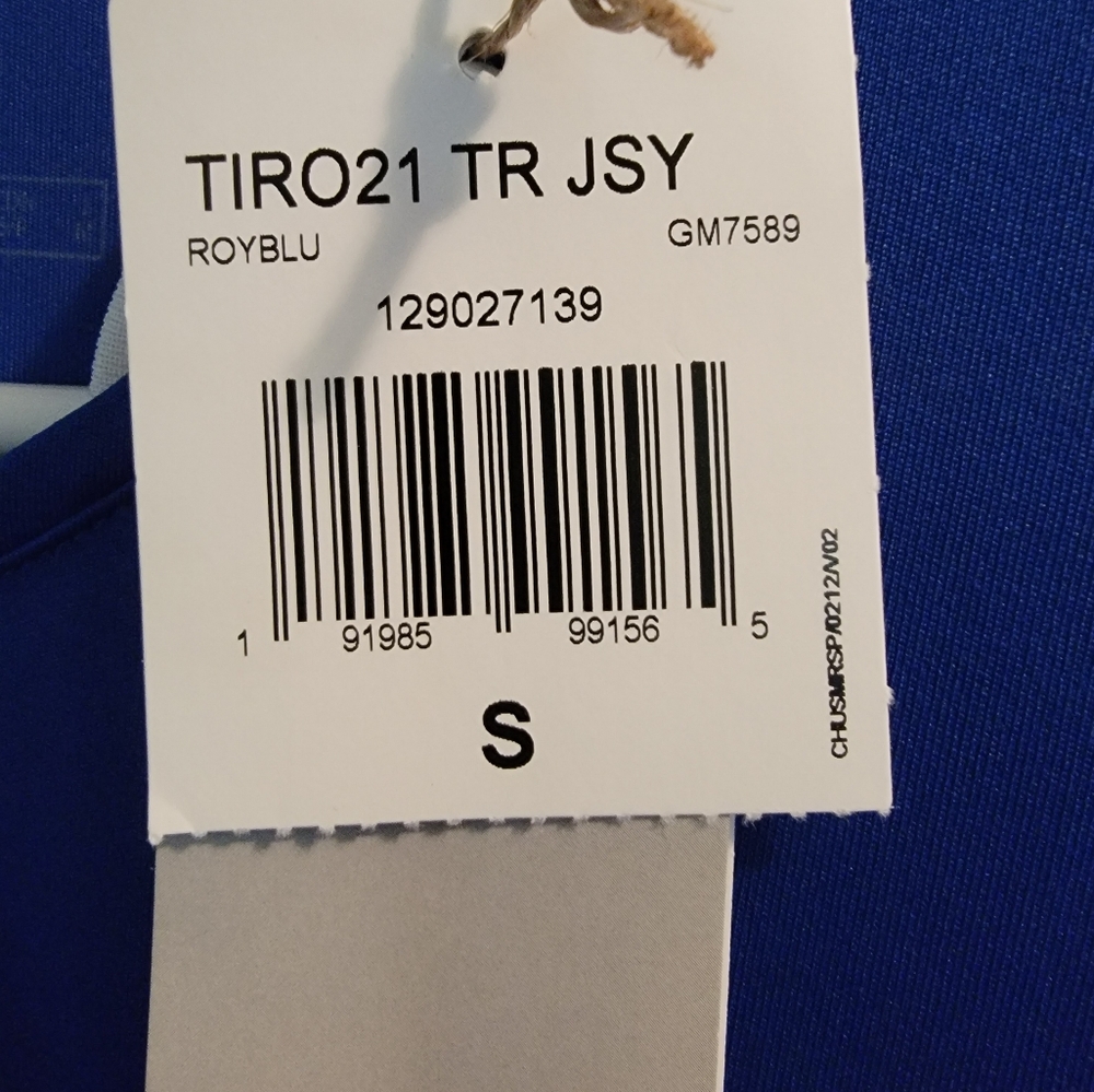 Adidas Tiro21 AEROREADY Football/Soccer Royal Blue Jersey GM7589 Men’s Small - Picture 7 of 9
